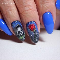 Rose Nails, Creative Nails, Fashion Nails, Class Ring, Skeleton, Nail Designs, Tattoos