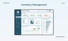 the dashboard for inventory management is shown