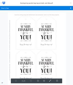 four tags with the words thank you in black and white