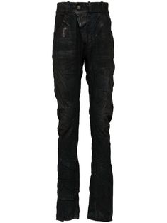 black cotton blend denim distressed effect drop crotch asymmetric design belt loops skinny cut Boris Bidjan Saberi, Asymmetrical Design, Jeans Black, Black Cotton, Cotton Blend, Style Inspiration, Luxury Fashion, Outfit Inspo, Pants