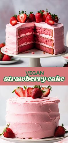 Vegan Strawberry Cake