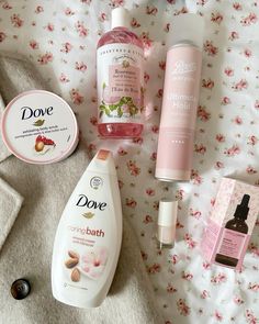 #pink #dove #rose #vintage #essentials Exfoliating Body Scrub, Shower Skin Care, Pretty Skin Care, Pretty Skin, Bath And Body Care, Pink Girly Things, Body Care Routine, Body Skin Care Routine, روتين العناية بالبشرة