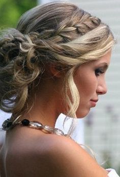 wedding hairstyles for long hair | Braid Updo Hair Styles for Wedding, Prom | Popular Haircuts | best stuff Grad Hair, Fishtail Braid, Updos For Medium Length Hair, Braided Hairstyles Updo, Skirt Maxi, Wedding Updo, Formal Hairstyles, Hair Envy, Homecoming Hairstyles