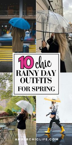 Looking for chic rainy day outfit? Casual rainy day outfits don't have to be dull. Brighten up your wardrobe with these fun, practical, and stylish ideas for navigating wet weather in style. Rainy Day Spring Outfit Casual, Rainy Day Outfit For Spring Casual Rain, What To Wear On A Rainy Day, Chic Rainy Day Outfit, Rainy Day Church Outfit, Hot Rainy Day Outfit