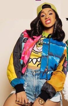 Cardi B Finesse, Finesse Outfit, Cardi B Costume, Cardi B Birthday, 80s Hip Hop Fashion, 90s Theme Party Outfit, 90s Party Outfit, 90s Theme Party, 90’s Outfits