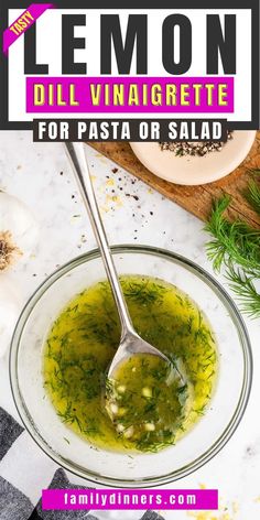 Savory lemon dill vinaigrette is perfect on pastasaladas a lemon dill chicken marinadesalmon marinade or a lemon vinaigrette dressing. Lemon Dill Vinaigrette, Lemon Dill Pasta Salad, Dill Chicken Marinade, Dill Vinaigrette Dressing, Marinade Salmon, Salsa Ideas, Lemon Dishes, Lemon Dill Dressing, Dill Vinaigrette