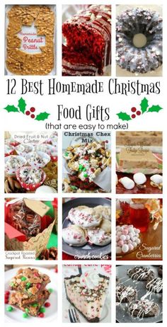 twelve homemade christmas food gifts that are easy to make