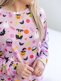 Celebrate the spooky season in adorable style with our Mommy and Me Pajamas in “Trick or Treat”. Our Mommy and Me Pajamas are perfect for creating sweet, lasting memories with your little one. The matching designs bring a sense of togetherness and fun, while our signature ButterSoft fabric ensures you both stay cozy and comfortable. Whether you’re watching Halloween movies, carving pumpkins, or just enjoying a relaxing evening at home, these pajamas add a touch of festive charm to your family ti Adorable Style, Carving Pumpkins, Relaxing Evening, Embellished Sweatshirts, Entertaining Kitchen, Id Wallet, Go Bags, Pajama Pant, Halloween Movies