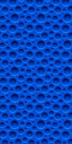 an abstract blue background with circles and holes in the form of small circles on it