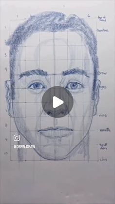 a drawing of a man's face is shown in this screen graber image