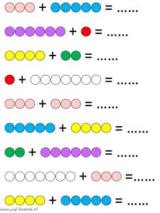 an addition worksheet to help students learn how to count the numbers in each row