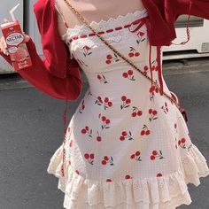 41308276129926|41308276162694 Basket Cottagecore, Coquette Kawaii, Mode Kawaii, Fairycore Coquette, Pakaian Feminin, Cardigan Set, Middle Age Fashion, Kawaii Dress, Kleidung Diy