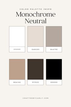 the color scheme for monochromene neutral is shown in black, white and brown