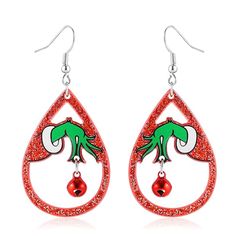 PRICES MAY VARY. christmas Earrings: The Christmas Hand Stud Earrings is made of high quality acrylic, Lead & Nickel Free, hypoallergenic, safe for sensitive skin. Christmas Bell Earrings:the Red Bell Earrings Jingle Around You and will be the Brightest at the Party,Showing your Charm,You will Got Huge Compliments Unique Gift: The earrings making them an ideal Christmas gift for women, girls, mom, wife, girlfriend, daughter, grandma, or any special lady in your life Green Monster Jewelry: Lightw Fashion Christmas Tree, Bell Earrings, Green Xmas, Funny Earrings, Red Green Christmas, Christmas Jingles, Teardrop Dangle Earrings, Christmas Accessories, Jingle Bell