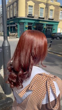 Full Head Colour, Silk Press Hair, Hair Color For Dark Skin, Pressed Natural Hair, Cute Hair Colors, Ginger Hair Color, Dark Red Hair, Dyed Hair Inspiration, Dyed Natural Hair