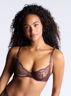 Boux Avenue Claudia sheer balconette bra - Brown Mix Outer Satin, Valentines Accessories, Bridal Nightwear, Boux Avenue, Valentines Lingerie, Satin Bags, Balconette Bra, Bra Styles, Bra Lingerie