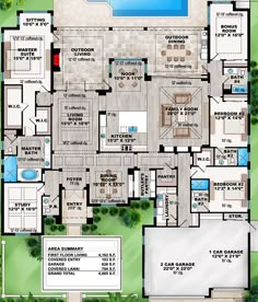 the floor plan for this luxury home is very large and has lots of space to put in