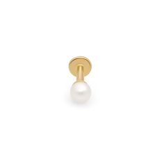 These freshwater pearl studs are an elegant way to dress up any outfit. Created in brightly polished solid 14k gold, these lightweight and hypoallergenic flat-back earrings are perfect for everyday wear. Size: 2.5MM, 3.5MM or 4MM Gem: Pearl Color: Pearl Shape: Round Post Length: 5mm, 6.5mm, 8mm, or 10mm Solid 14k Yellow or White Gold Item sold singly Women Nose Piercing, Helix And Tragus Piercing, Diamond Cleaner, Upper Ear Piercing, Earrings Conch, Cartilage Stud Earrings, Earring For Men, Nose Piercing Stud, Ear Piercing Jewelry