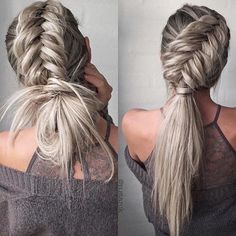 Hairstyles Fishtail, Fishtail Braid Hairstyles, Easy Hairstyles For Medium Hair, Cool Braid Hairstyles, Pinterest Hair, Hair Braids, Braid Hairstyles, Short Hair Styles Easy