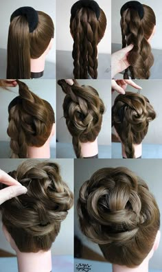 Elegant braided bun Hairstyle Shorthair, Hairstyles Aesthetic, Shorthair Hairstyles, Updo Hairstyle, Pinterest Hair, Braided Bun