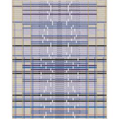 a cross stitch pattern with blue and yellow plaids on it, in the shape of a