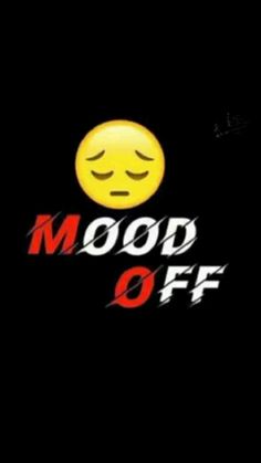 the logo for mood off with a smiley face on it's chest and eyes closed