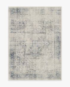 an area rug with blue and white colors