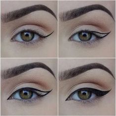 Cat Eye Makeup Tutorial, Khol Eyeliner, Tutorial Eyeliner, Eyeliner Tips, Perfect Winged Eyeliner, Eyeliner Hacks, Winged Eyeliner Tutorial, Mekap Mata