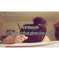 a woman writing on top of a paper with the words homework in front of her