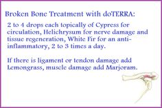 Broken Bone Treatment Broken Knee, Homemade Reed Diffuser, Essential Oils For Cough, Essential Oil Usage, Doterra Recipes, Essential Oil Reed Diffuser, Broken Foot, Doterra Oil, Reed Diffuser Oil