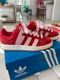 red and pink adidas campus sneakers Adidas Campus Red And Pink, Red And Pink Adidas Campus, Adidas Campus 00s Red Pink, Red And Pink Campus 00s, Pink And Red Adidas, Adidas Campus Red Outfit, Adidas Campus 00s Red Outfit, Pink Campus 00, Pink And Red Aesthetic Outfit