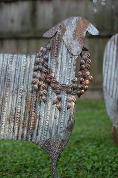 Corrugated Metal Christmas Sheep Yard Art S/3 By Kalalou-2 Corrugated Tin Christmas Tree, Cow Metal Art, Metal Sheep Yard Art, Metal Sheep Garden Art, Metal Cow Yard Art, Corrugated Metal Sign, Rusty Metal Garden Art, Corrugated Tin, Metal Yard Art