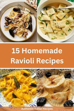 the cover of 15 homemade ravioli recipes