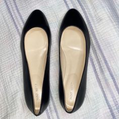 Brand New! Standard Black Leather Flats. Super Comfy! Perfect For Work. Fitted Black Flats For Office, Black Leather Flats, Leather Ballet Flats, Flat Color, Nine West Shoes, Leather Flats, Nine West, Flat Shoes Women, Ballet Flats