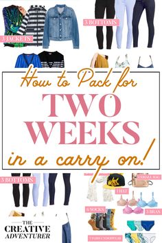 how to pack for two weeks in a carry on