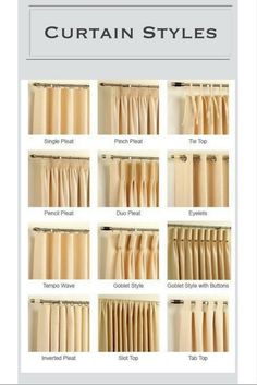 the different types of curtains and how to choose them for your window treatment or curtain rod