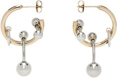 Justine Clenquet - Silver & Gold Ashley Earrings Justine Clenquet Earrings, Justine Clenquet, Open Hoop Earrings, Treasure Chest, O Ring, Bezel Setting, Accessories Earrings, Gold Earrings, Silver Gold