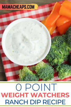 Ww Dipping Sauce, Weight Watcher Ranch Dip, Ww Ranch Dip, Healthy Ranch Veggie Dip, Ww Vegetable Dip Recipes, Low Fat Dip For Veggies, Ww Veggie Recipes, Weight Watcher Lunchables, Ww Picnic Food