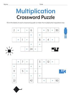 the worksheet for addition and subtraction puzzles is shown in blue