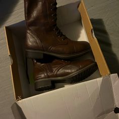 Brown Boots Cute Brown Boots, Brown Boots, Lace Up Boots, Shoe Laces, Lace Up, Size 6, Women Shoes, Boots, Lace