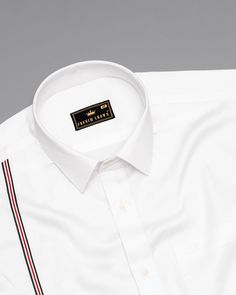 Yet again Another superb example of what French Crown is all about, exclusive design and great functionality. This Bright white shirt boasts a spread collar, full sleeves with a regular fit that will make you stand out in a crowd. The pure cotton spells luxury with its slight sheen fabric which feels like a glove. Pair it with chinos and derby shoes to complete your look. Fused collar and cuffs, collar stand and flat felled side seams provide structure and stability to all our shirts. 100 % Prem White Long Sleeve Shirt With Placket, White Long Sleeve Cotton Dress Shirt, White Cotton Dress Shirt For Work, White Long Sleeve Dress Shirt For Work, White Cotton Semi-formal Shirt, Semi-formal White Cotton Shirt, White Semi-formal Cotton Shirt, White Cotton Shirt With Spread Collar, White Shirt With Placket For Work