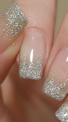 Winter Nails January, French Tip Nails Glitter, Nude Winter Nails, Nails January, Nails Valentines Day, Glitter Tip Nails, Nails Valentines, Valentines Day Nails, January Nails