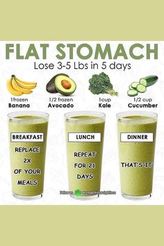 Flat Stomach In 5 Days, Healthy Morning Drinks, Diet Smoothie Recipes, Juice Diet