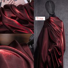 Satin gradient Wine red silk fabric, Wedding fabric, Dress fabric, Designer fabric, Cosplay Dress Fabric, Stage Fabric, by the yard Detailed information about this fabric: ♥Width:59 inches(150 cm) ♥ Fabric is sold by 1/2 yard QTY buy 1 piece, is 1/2 yard It will be one continuous piece if multiple quantities was ordered. ♥ Materials: silk ♥ Uses: good choice for you to make a dress, DIY bag, pillow cover, bedding articles(like sheet, etc) . Others: ♡ Wholesale can be accepted ♡ Custom order can Wedding Skin, Lace Spring Dress, Holographic Fabric, Cotton Silk Fabric, Silk Satin Fabric, Wedding Dress Fabrics, Wedding Fabric, Cosplay Dress, Sequin Fabric