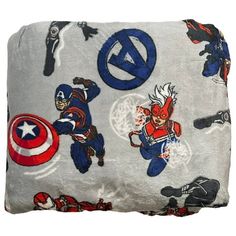 the avengers fleece blanket is on display