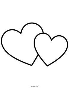 two hearts are shown with the word love written in black and white on top of them