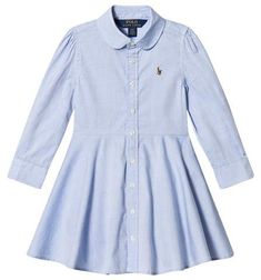 Ralph Lauren Blue Oxford Shirt Dress Blue Kids Dress, Toddler Denim Dress, Sky Blue Shirt, Blue Oxford Shirt, Royal Clothes, Ralph Lauren Kids, Blue Striped Dress, Blue Shirt Dress, Cotton Shirt Dress