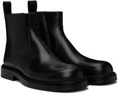 Ankle-high buffed calfskin boots in black. · Zip closure at inner side · Leather pull-loop at collar · Braided detailing at welt · Stacked leather sole with rubber injection Supplier color: Black Leather Pulls, Bottega Veneta, The Struts, Calf Skin, Ankle Boot, Ankle Boots, Women Wear, Collar, Boots