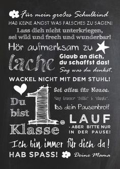 a chalkboard with some words written in german and english on it, as well as an image of a building