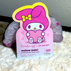 My Melody Cleansing Face Mask My Melody Face, Hello Kitty Mask, Hello Kitty Skincare, Hello Kitty Face Mask, My Melody Face Mask, Face Masks Pink, Cute Pink Face Mask, Blackheads On Nose, Collagen Facial